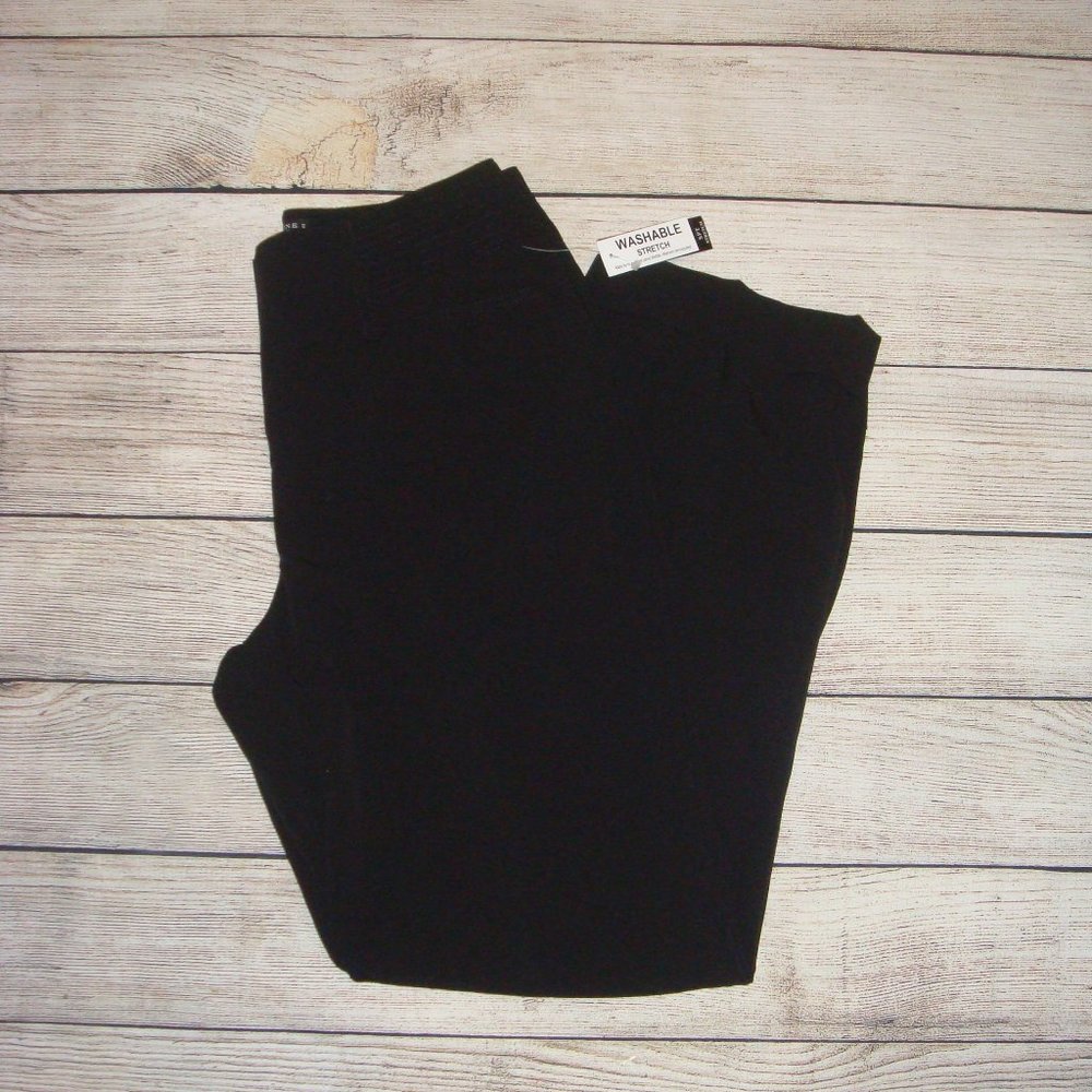 Larry Levine Black SPT Stretch Cuffed Pants 8